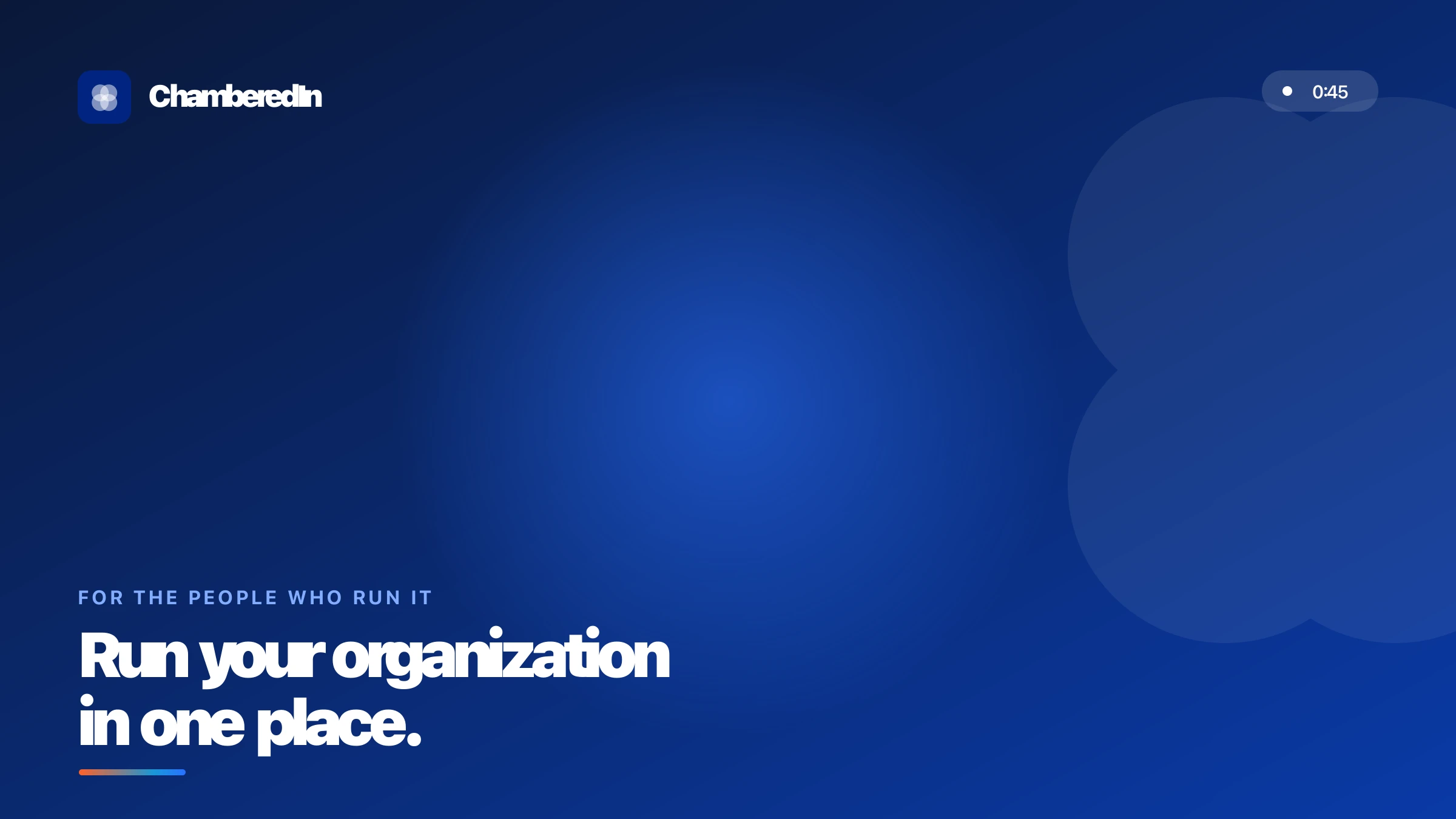 ChamberedIn overview — a walkthrough for the people who run the organization